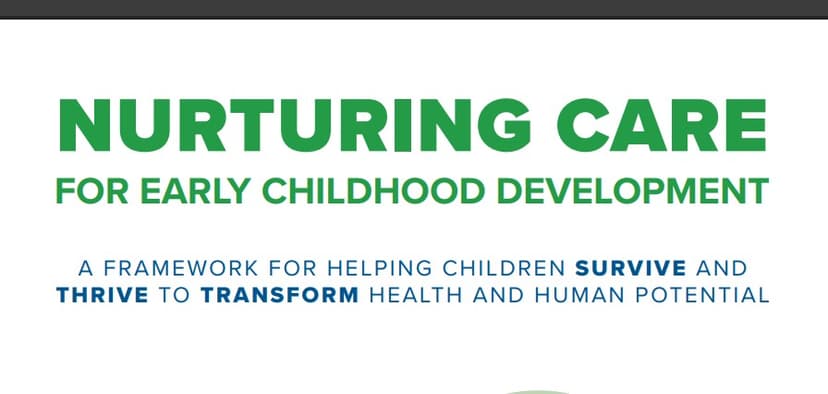 Nurturing Care Framework for ECD